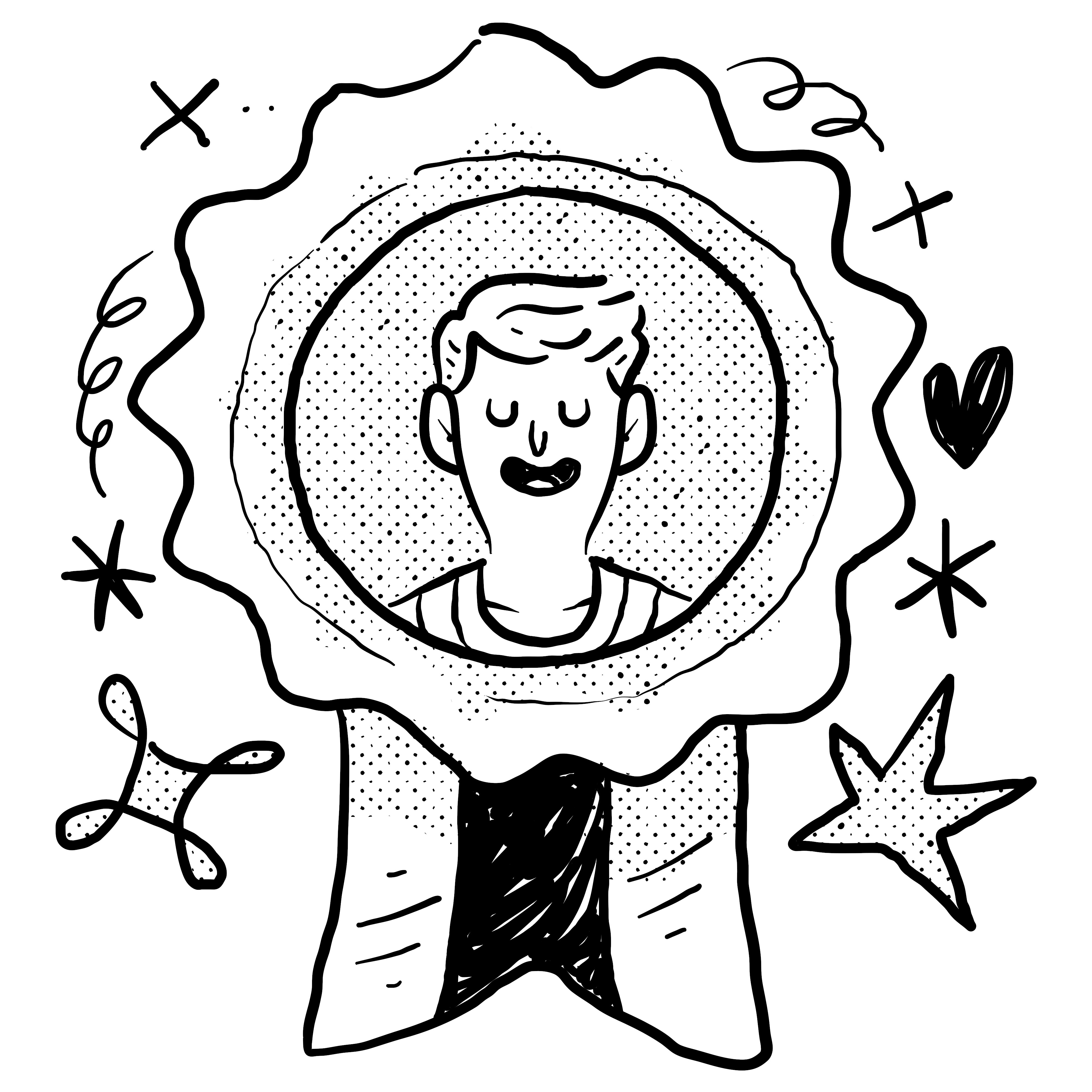Portrait d’un homme à l’intérieur d’un chapeau de magicien symbolisant la redécouverte de soi, la reprise de confiance, le renforcement de l’estime de soi et l’opportunité de transformer un échec en tremplin.